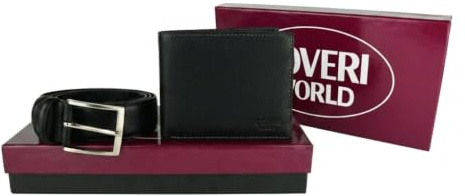 COVERI, Cofanetto Regalo Uomo, Set Cintura e Portafoglio