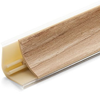 DQ-PP Barre d'angle 3 m | Chêne Sonoma | 13 x 13 mm | PVC | Barre de finition pour plan de travail, cuisine, plinthe de finition