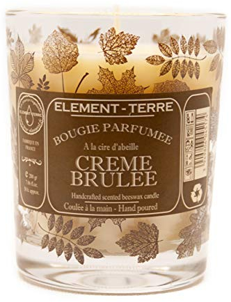 Bougie Parfumée 200 Grammes, 50 Heures Parfum Crème Brûlée