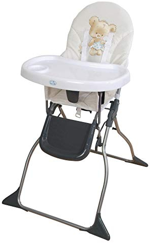 Trona para bebe plegable,bandeja extraible,modelo osito beig, silla bebé