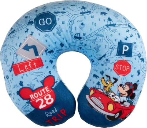 Tataway Cuscino da Viaggio per Bambini con Supporto per Collo per Auto, Aereo e Passeggino (Mickey Mouse)
