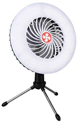 Uonlytech Rechargeable Fan Light for Camping USB Charging Built Battery and Hanging Bracket Tent Camping Light Multi-Functional for Outdoor Use