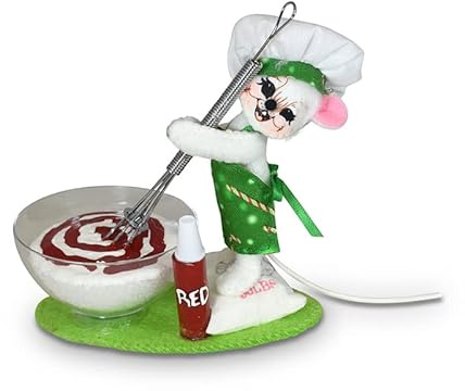Annalee Candy Cane Coloring Mouse, 3 in