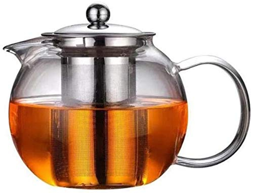 BEZAX Teekanne Teekanne aus Gusseisen, Klarglas, lose Teekanne mit Filter, hitzebeständig, verdicken, Tee-Ei für Party, Konferenz, Restaurants, Teezubehör (Size : 950ml)