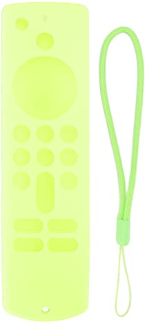 OUKENS Fire Stick Remote Cover,Fire TV Stick Cover Replacement for Fire Stick 4K MAX/Alexa Voice Remote (3rd Gen), Anti-Slip Silicone Protective Case with Lanyard(Fluorescent Green)