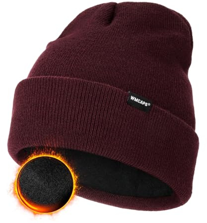 Wmcaps Klassische Mütze Herren Damen, Wintermütze mit Warm Fleecefutter | Klassische Modelle, Dehnbares Warmes Acrylmaterial, Versatile All-Day, für Winter & Outdoor, Geschenk für Männer Frauen