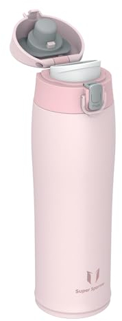 Super Sparrow Borraccia Termica, Acciaio Inox Bottiglia Termica - 500ml - Senza BPA Termos, Borracce Termiche Bambini - Include 2 Coperchi con Cannuccia e Coperchio Sportivo