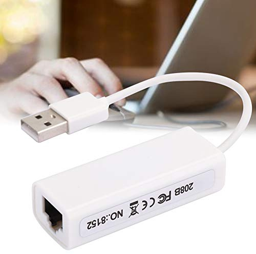 BROLEO RTL8152B Adaptador Ethernet USB, tarjeta de red externa, interfaz USB 2.0, adaptador USB a Ethernet, compatible con Android, Win7, Win8, blanco, BROLEOpv7an4h9qf