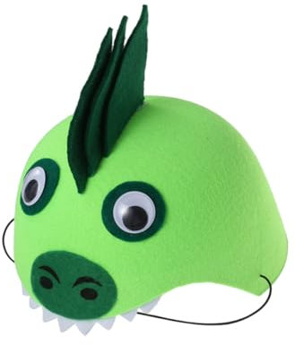 TOYANDONA Dino-maskenhut Für Jungen Und Mädchen Kopfschmuck Für Kindertagspartys Halloween-kostüme Für Jungen Und Mädchen Unisex-material Für Erwachsene Dinosaurier-kopfbedeckung