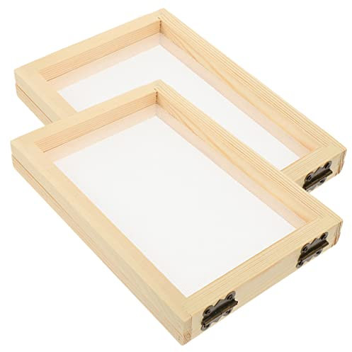 Lurrose 2 Stücke Holzrahmen Für Papierherstellung Bastelrahmen Aus Holz Zum Selbermachen Sieb Für Papierherstellung Rahmen Für DIY Arbeiten
