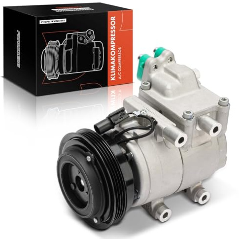 Frankberg Klimaanlagen Kompressor mit Kupplung 977012C000 | Kompatibel mit Tiburon Coupe, Santa Fé I SM, Coupe GK, Elantra XD, Elantra Stufenheck XD, Matrix FC,Santa Fé I Kasten/SUV SM