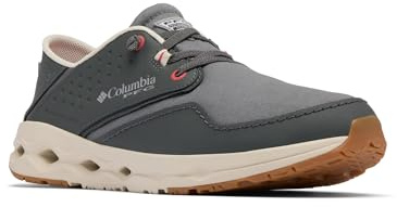Columbia Scarpe da Barca Casual da Uomo, Grill/Rosso Tramonto, 48 EU