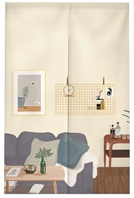 Türvorhang Gelb Grau Lila Küchenvorhänge Polyester Raumteiler Vorhang Kurz Scheibengardinen mit Teleskopstange Vorhänge Kurz Türvorhang Insektenschutz Fliegenvorhang Terrassentür 80x200cm