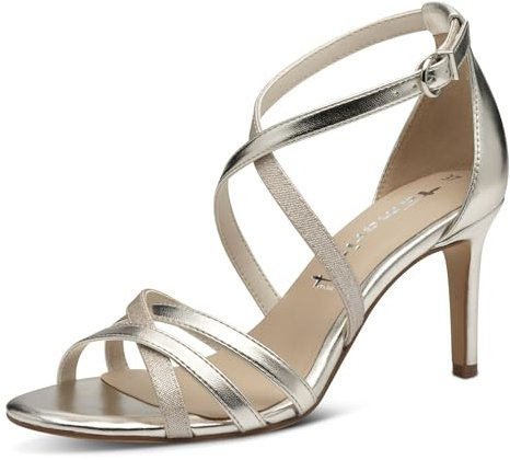 Tamaris Sandalette Damen Vegan Elegant metallic,EU 40