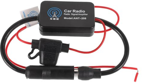 Artibetter Amplificador De Radio para Coche Antena De Coche Amplificador De Señal Recepción FM Am Instalación Plástico Duradero
