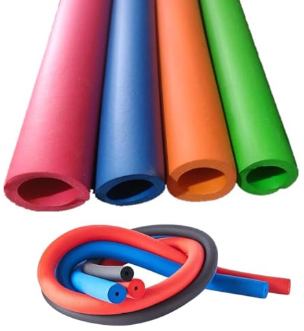 Schlauch Rohrisolierung Blau/Rot Schaumstoff Rohr Isolierschlauch Rohrdämmung Isolierrohr für Rutschfester Handgriff Schaumstoffschlauch für Griffstütze Isolierung Wrap Für Outdoor Solar-Rohr(Orange,I