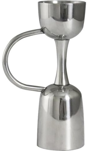 Glixoft Jigger De Doble con, Jigger De Bebidas De Acero Inoxidable, Taza Medidora para Cócteles, Taza Medidora para Bares Y Uso Doméstico