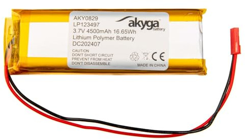 Batterie au Lithium polymère LP123497 3,7 V 4500 mAh AKYGA AKY0829 Li-Po PCM JST 2 Broches Connecteur 2,54 15 cm