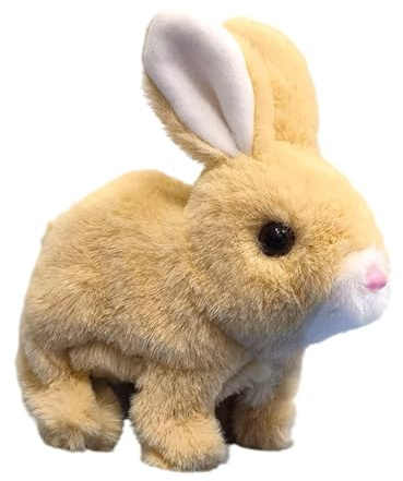 ulapithi Saltando Conejo para Chicas, Lujoso Conejito Saltando,Figura de Felpa con Conejo eléctrico | Montreing Ears Bunny Interactive Electronic Pet para niños y Adultos para el Dormitorio, Estudio