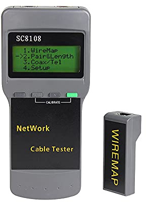 TFixol SC8108 - Probador de red portátil multifuncional con pantalla digital LAN