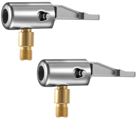 Bewudy 2 Stück 8mm Autoventil Adapter, Tragbarer Auto Luftpumpen Clip Reifen Air Chucks Autoluftpumpen Gewindedüsen Adapter Autoventil Hebelstecker Ventil Luftpumpe Clip Fahrrad Ventil-Adapter