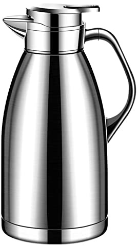 Botella térmica de gran capacidad de 2,3 L, con aislamiento térmico, hervidor de agua, café, té, botellas de acero inoxidable, jarra de café de acero inoxidable