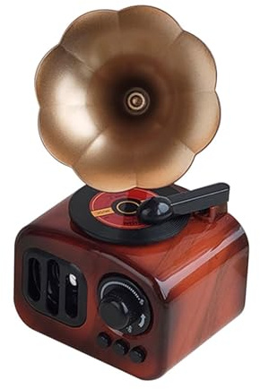 OUNONA Boîte à Musique Décorative Forme De Gramophone Ornement pour Intérieur Et Jardin