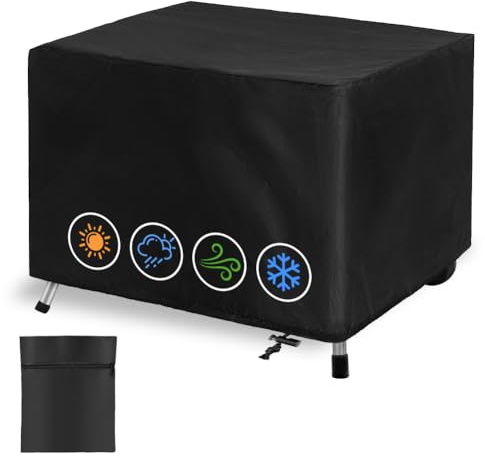 OFFCUP Funda para Barbacoa, Impermeable Funda Protectora para BBQ con Cordón, Anti-UV Antidecoloración Oxford Cubierta de Parrilla de Gas, Accesorios para Parrillas, 62 * 62 * 28cm