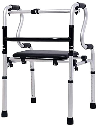 QHLMLL Deambulatore per Anziani Rollator Walking e Folding Walker Rollator Portatile Leggero Ausili per la Mobilità per Anziani disabili Altezza Regolabile con Doccia Rollator con 2 Ruote