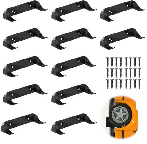 VYNZOR 12 Piezas Soporte de Pared para Exhibición de Automóviles, Exhiba su Automóvil Coleccionable con Soporte de Pared Vertical Premium con Tornillos para Modelo de Auto para Speed Champion Serie
