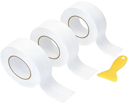 Xinjiayi 3 Rollen Dichtungsband Selbstklebend, Klebeleisten Selbstklebend, PVC Wasserdicht Dichtungsband für Küche, Badezimmer, Toilette, Wandecke (38 mm x 3,2 m)
