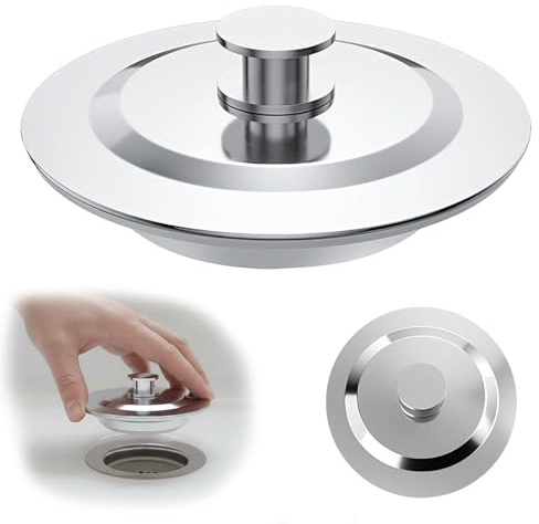 Universal Bath Plug, 40-45mm Hole Stainless Steel Drain Plug Replacement,for Bathtub, Kitchen, Laundry Sink, Rv Sink Etc sink Drain Stopper