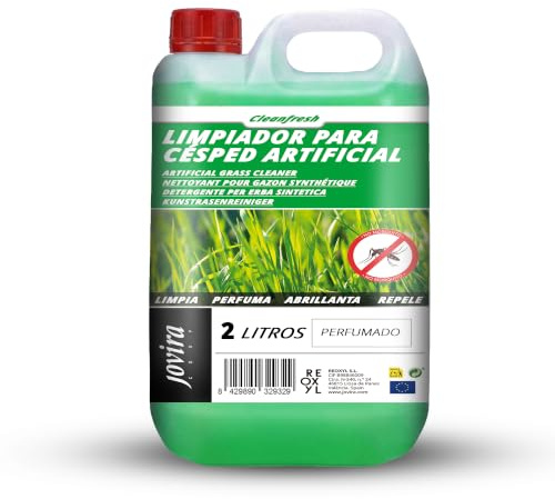 JOVIRA CORP Limpiador de Cesped Artificial Profesional Todo en Uno, Líquido Higienizante y Desengrasante de Larga Duración, Elimina Olores de Mascotas (2 litros).