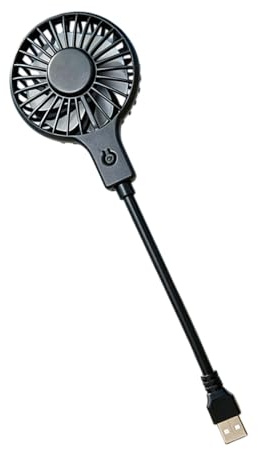 Nucelit Ventilador USB de cuello flexible con interruptores fáciles de 3 velocidades, ideal para estaciones de trabajo, sala de estudio, ventilador USB silencioso