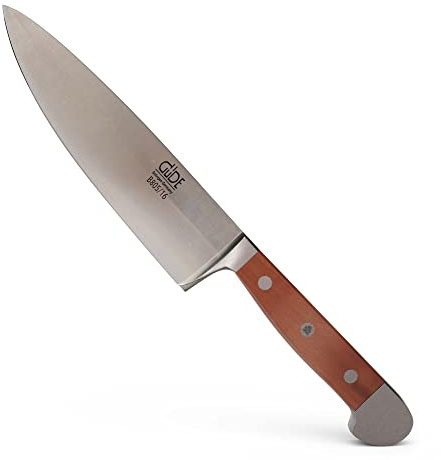 GÜDE Solingen - liten kockkniv smidd, 16 cm, päronträ, ALPHA-BIRNE - double bolster, Handgjord Tyskland