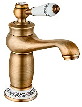 DP Grifería - Grifo monomando de lavabo en color Antique, modelo Argán