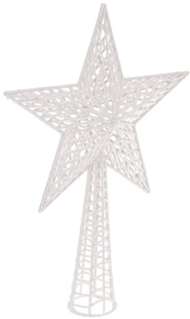 Feeric Lights & Christmas - Weißer Stern Wappen - Glitter, H. 38 cm