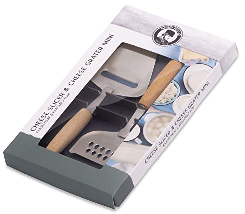 HENRI WILLIG Geschenkset Mini Käsehobel & Käsereibe aus Holz