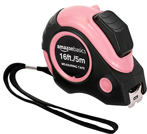 Amazon Basics Tape Measure - 4.8 m, Pink