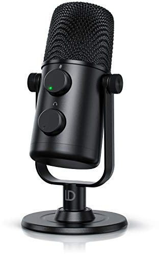 CSL - USB Podcast Mikrofon Set - Computer Kondensatormikrofon mit Ständer – PC Mikro 20 Hz bis 20 kHz – 3,5mm Klinkenanschluss - Gaming Gesang Chat Streaming Konferenz Microphone