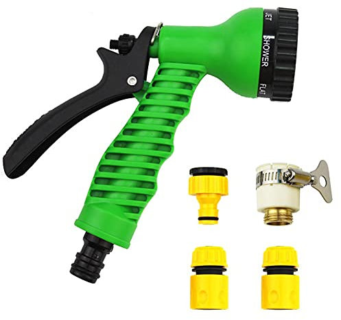 BKJJ Gartenbrause, Garten Spritzpistole Handbrause 8 Wasserstrahlformen Multifunktional Bewässerungsbrause Hochdruck für Bewässerung Autowäsche Haustiereduschen