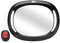Espejo Coche Bebe con Luz LED Interbaby | Irrompible, Rotación 360º, Ajuste Universal | Espejo Retrovisor Asiento Trasero para Bebes, Instalación Fácil, Mando a Distancia, Negro