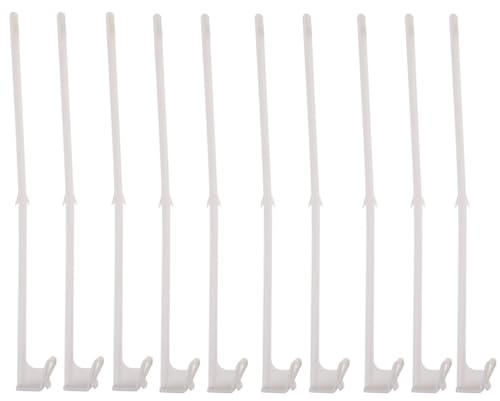 HEMOTON Car Window Flagpole Plastic White 10 X Car Window Flagpoles | Clip-on Design, Easy Installation, Suitable for Trucks, Buses