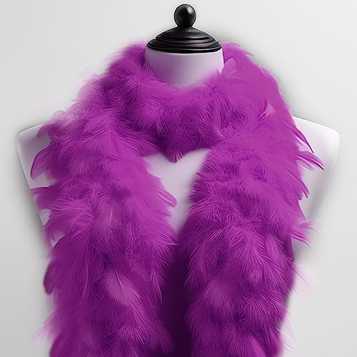 Federboa einfarbig, Federdichten wählbar, Länge ca. 1,80m, Federstola Federschal Kostüm Karneval 20er Jahre Charleston Burlesque kuschelig Einheitsgröße (Pink)