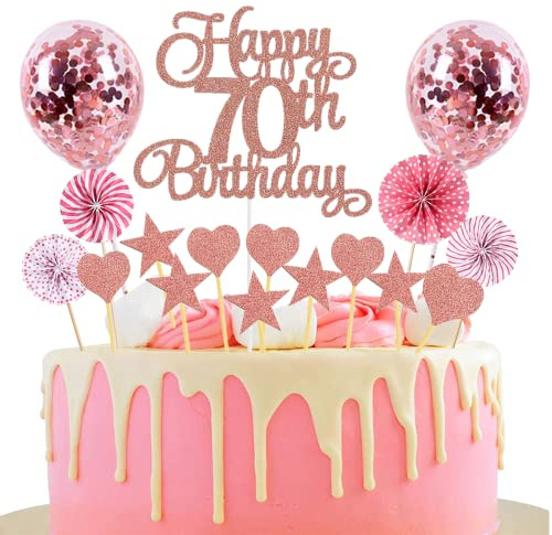 Cake Decoration 70th Birthday Rose Gold Boy Girl Happy Birthday 70th Glitter Cake Topper 70th Cake Decoration Birthday Happy 70th Birthday Cake Decoration 70th Birthday Cake Decoration 70th Birthday