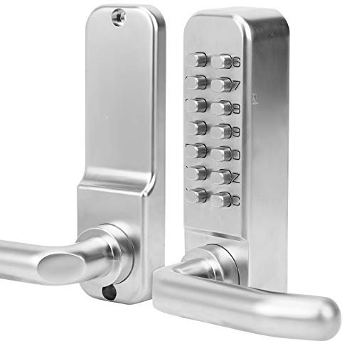 Tbest Oded Handle Door Lock, Push Button Lock, Keypad Locks for Doorssmart Mechanical Door Lock Digital Password Entry Non Power Anti Theft Safety Home Access