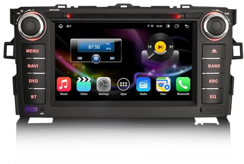 GONFEN Acht-Kern Android 13 DAB+ Autoradio Für Toyota AURIS 2007-2012 mit GPS Navigation 4GB + 64GB Wireless Apple CarPlay Android Auto WiFi Bluetooth OBD2 TPMS USB CD DSP DVR Canbus Lenkradsteuerung