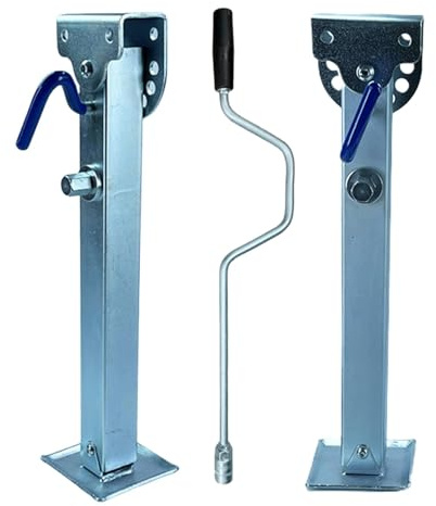 Elevador estabilizador de remolque, estabilizador de escaleras para autocaravana, soporte telescópico para gatos, patas de apoyo robustas para caravanas, soporte de aluminio, patas estabilizadoras