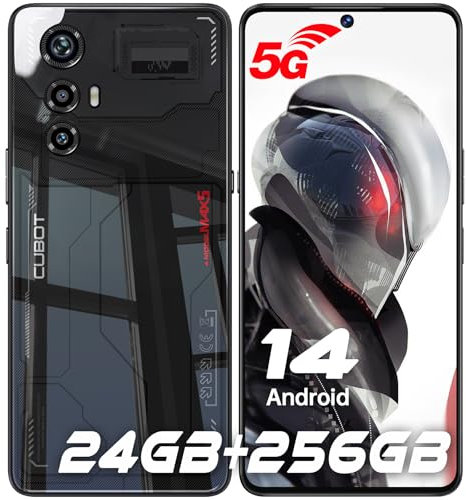 CUBOT MAX 5(2024) Smartphone 5G - 24GB+256GB/1TB Sim Free Unlocked Mobile Phones, Android 14, 6.95 FHD+(144Hz), 100MP Camera/4K Video, MTK8200, 5100mAh/33W, Dual SIM 5G/Liquid Cooling//NFC/Face ID