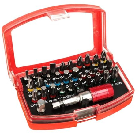 A.M.C. Set Inserti Professionale da 32 pz punte avvitamento con accessorio per avvitatore a impulsi set bit avvitatore